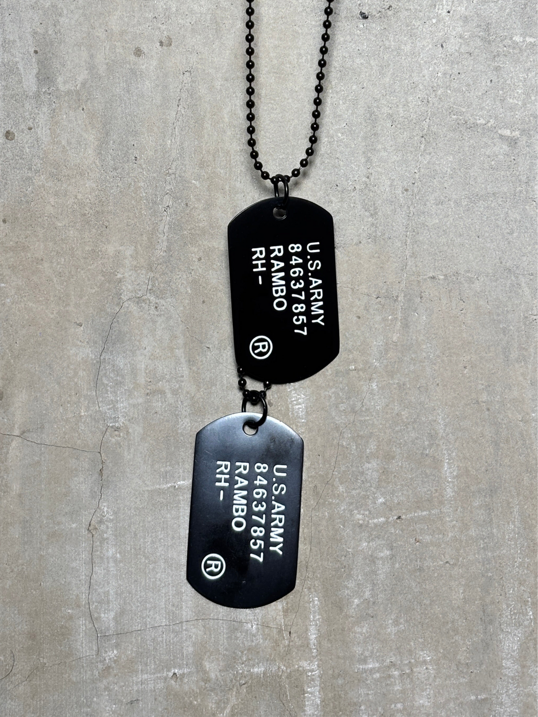 US Army Dog Tag (Black)