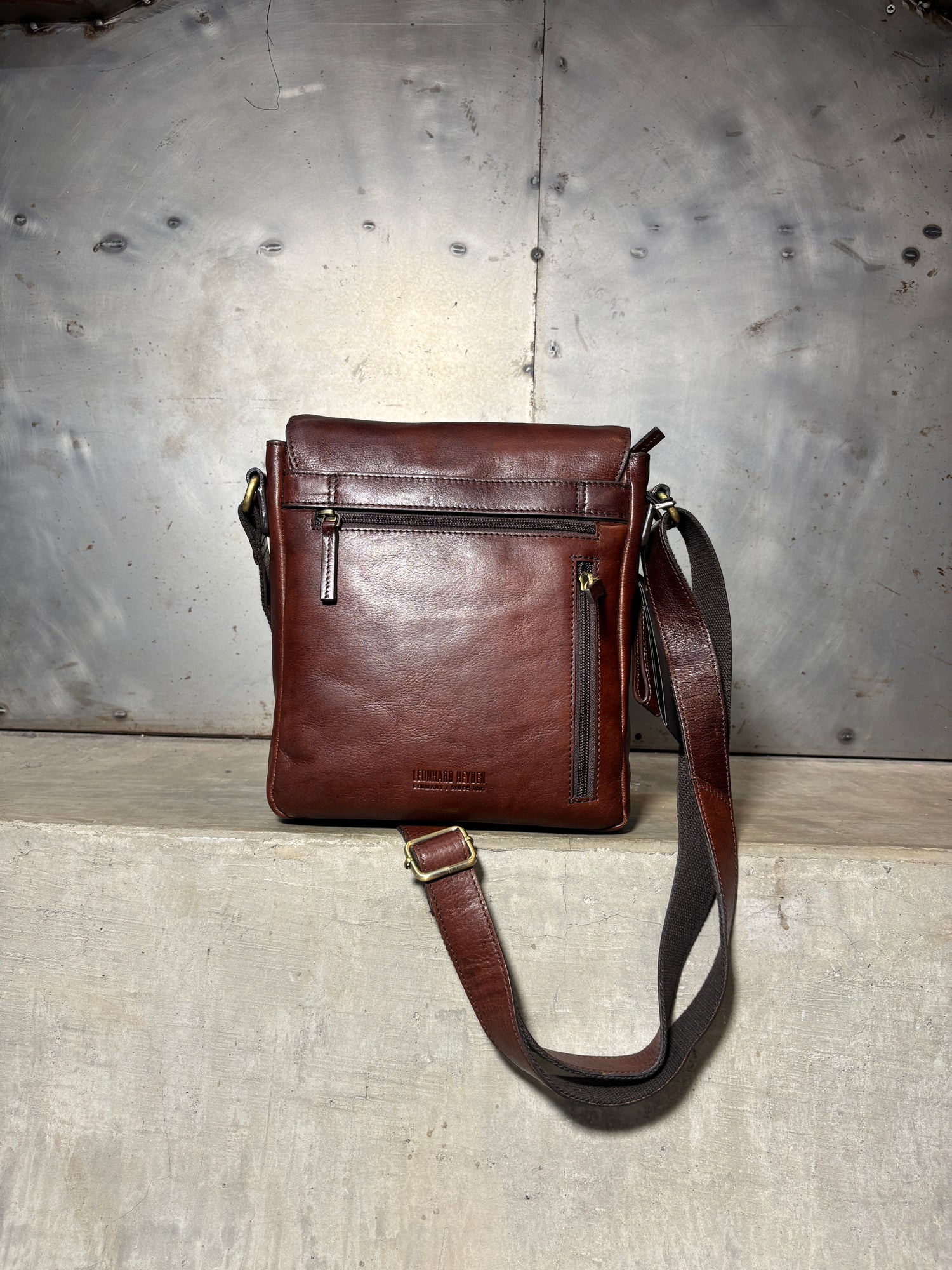 Leather Sling Bag (Brown Hue)