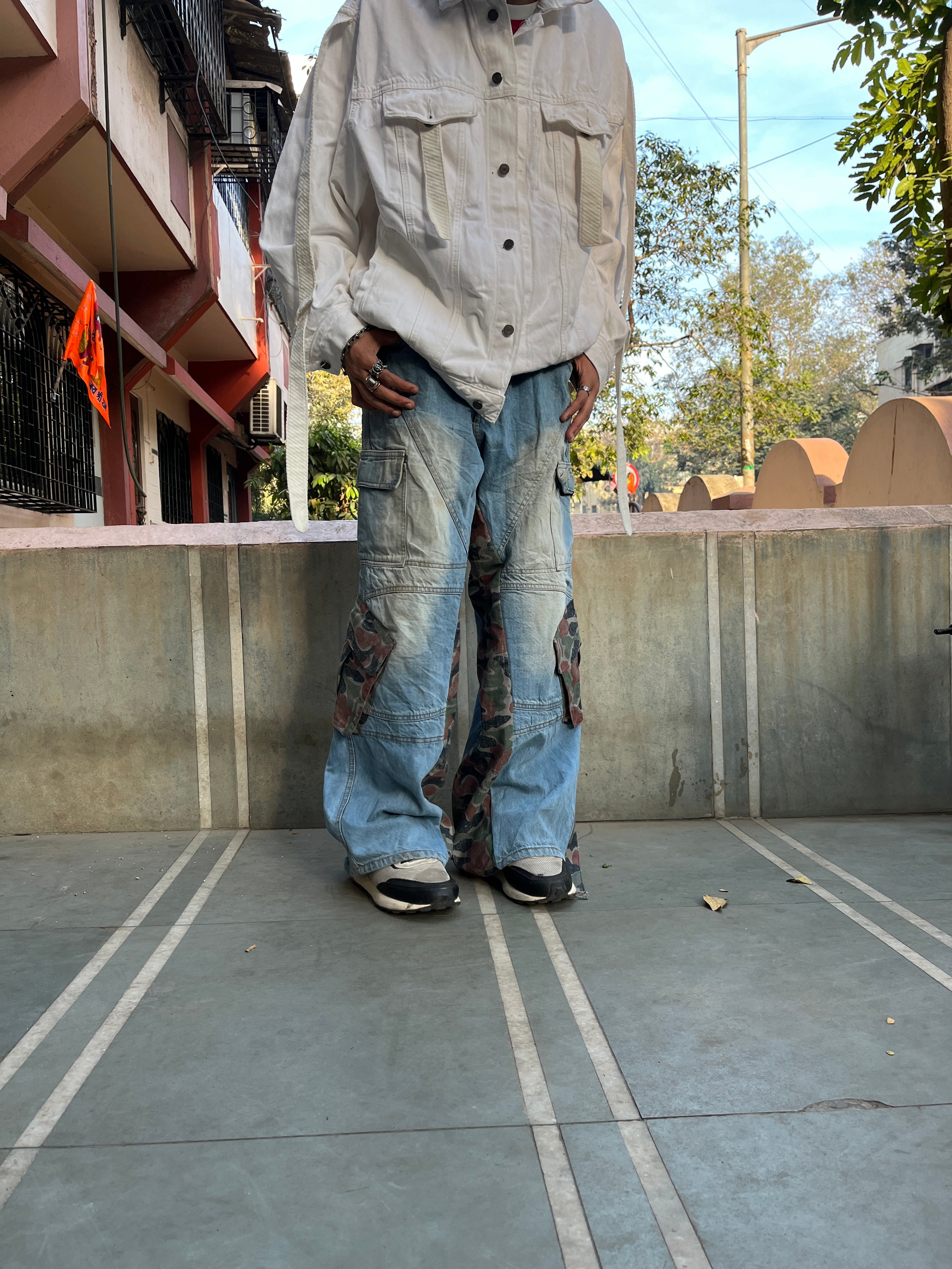 Dirty Camo Reconstructed Denim