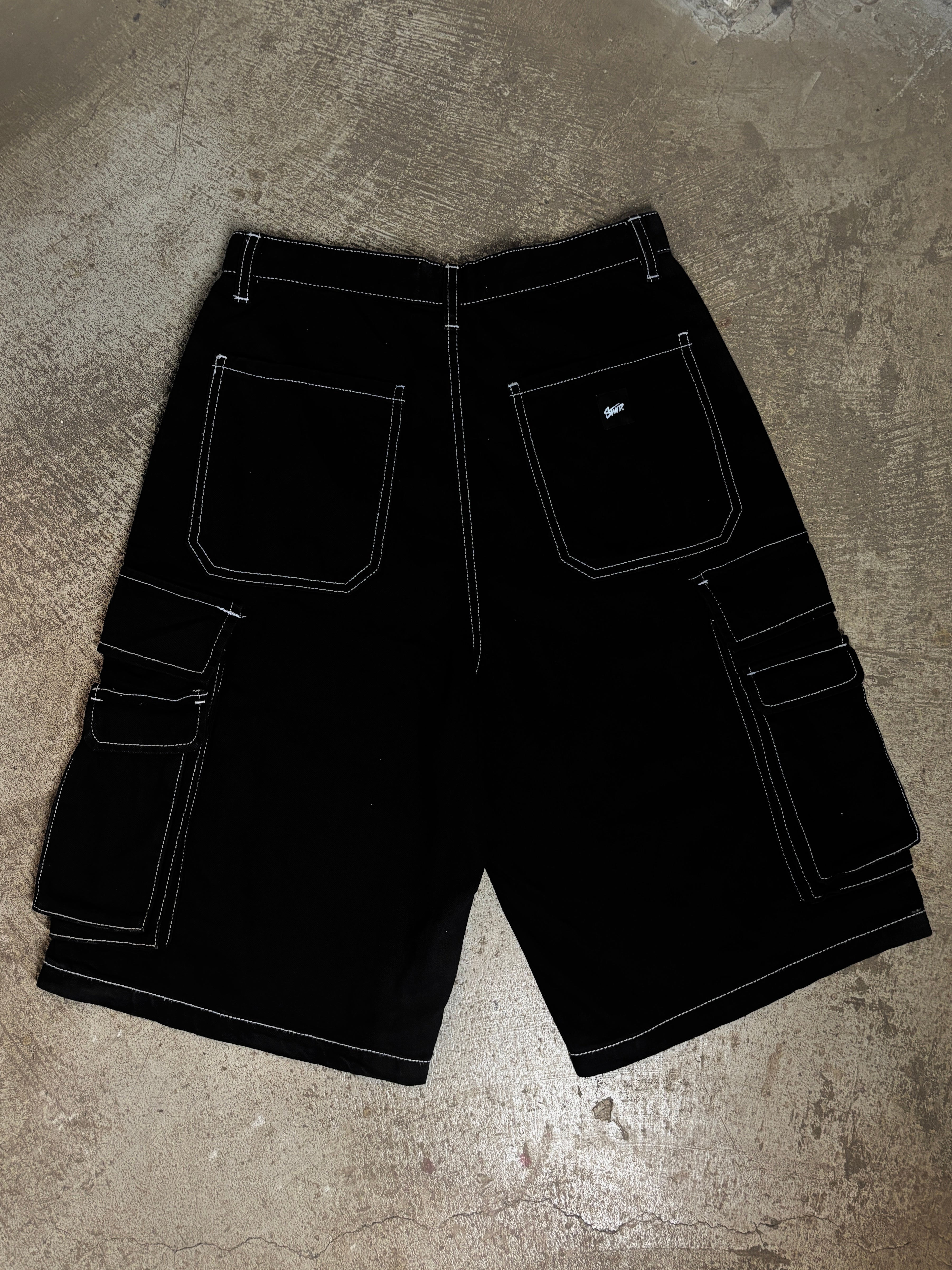 Contrast Stitch Jorts