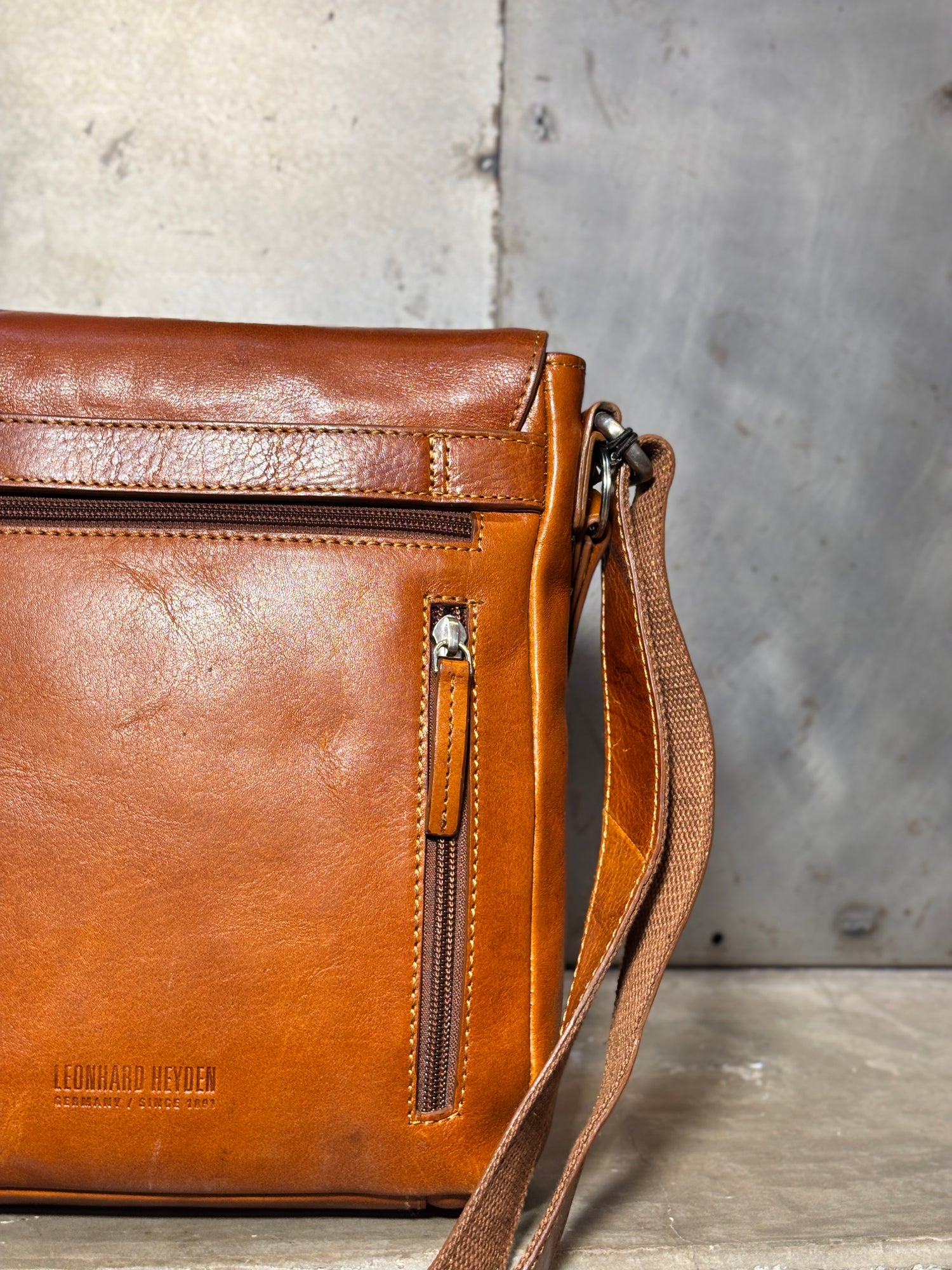 Leather Sling Bag (Brown)