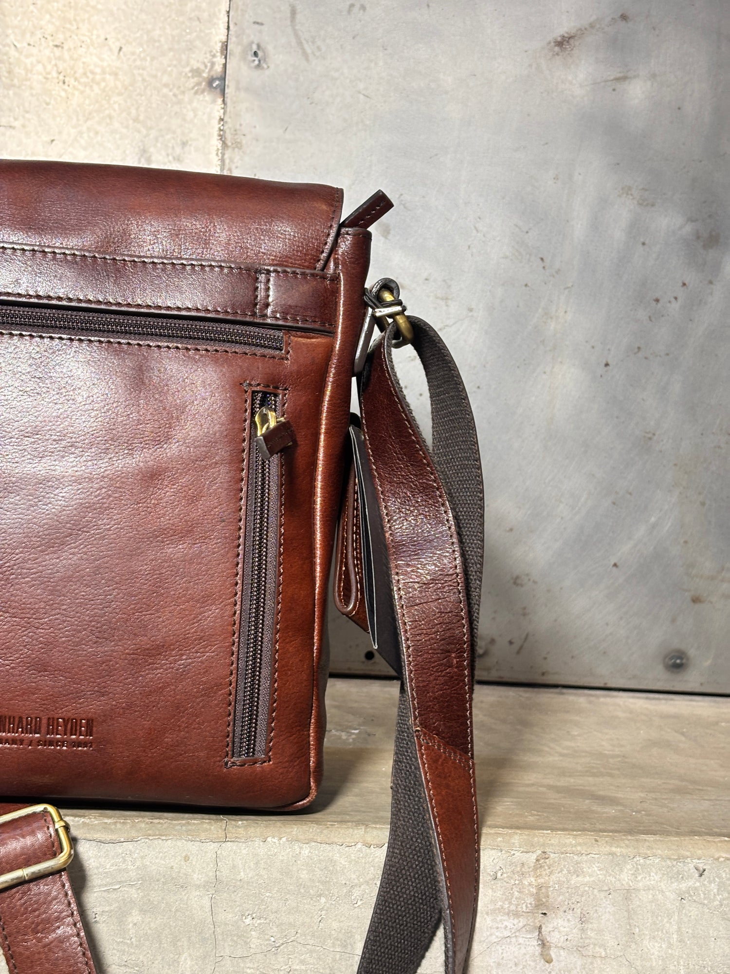 Leather Sling Bag (Brown Hue)
