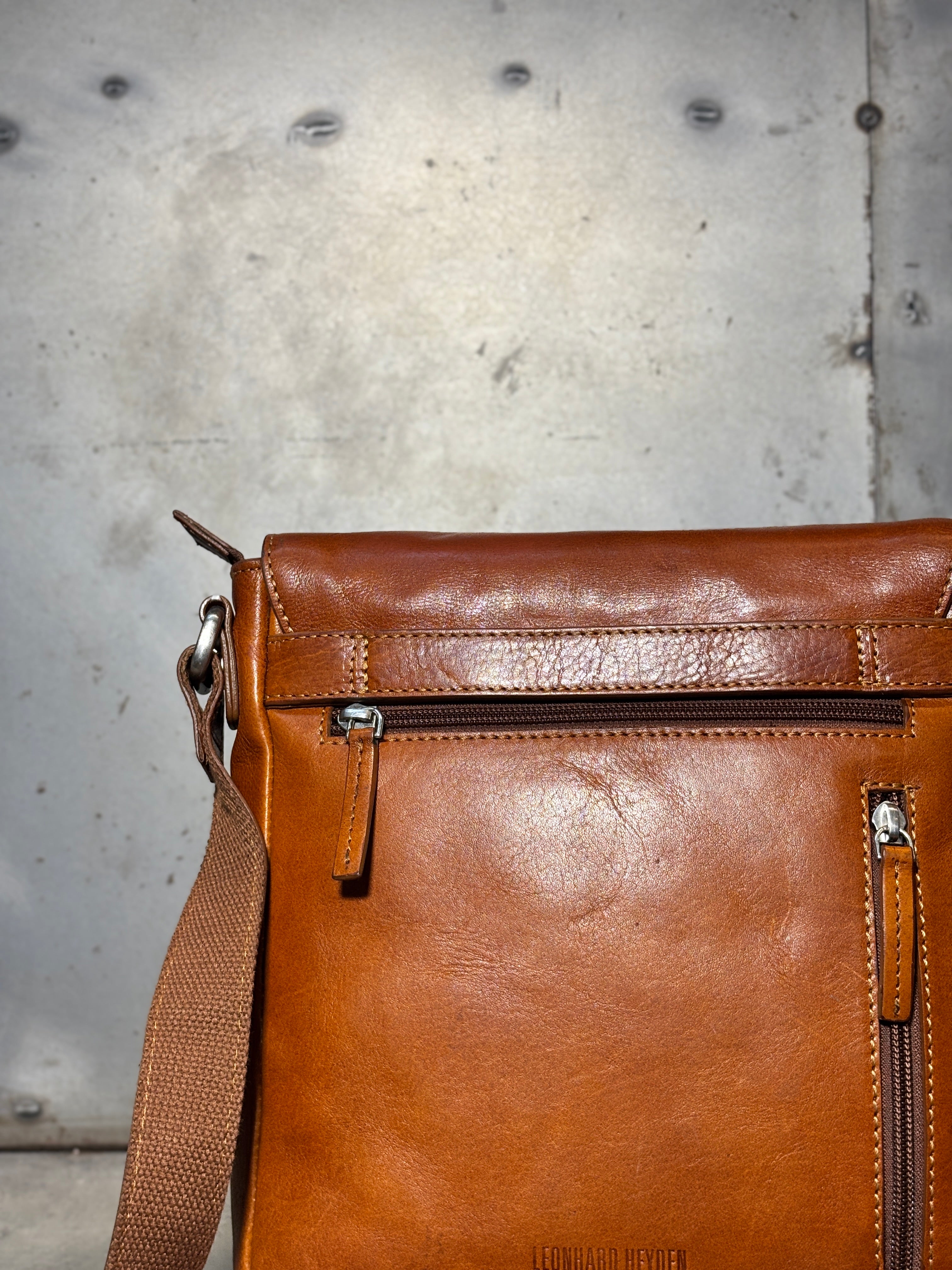 Leather Sling Bag (Brown)