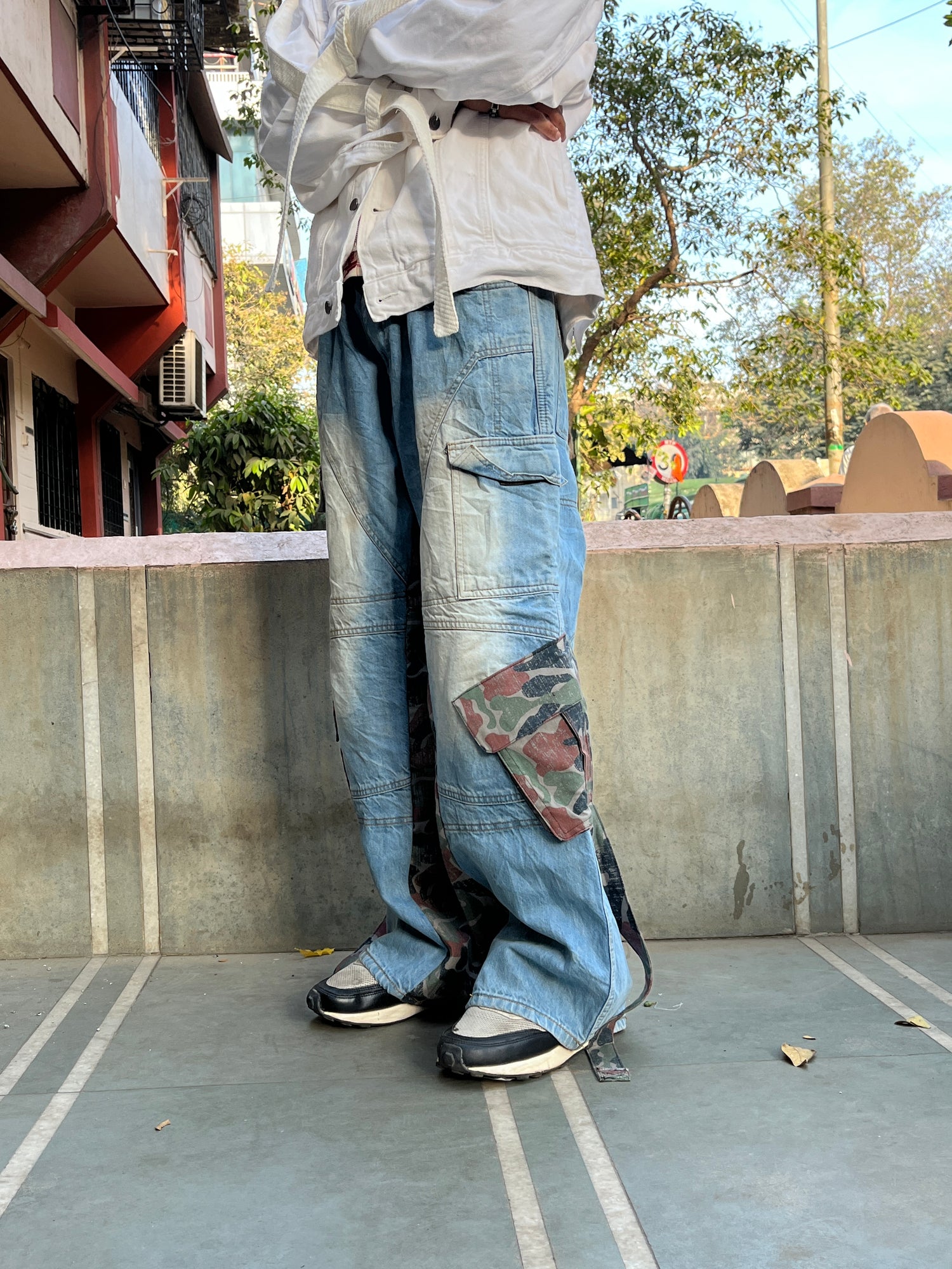 Dirty Camo Reconstructed Denim