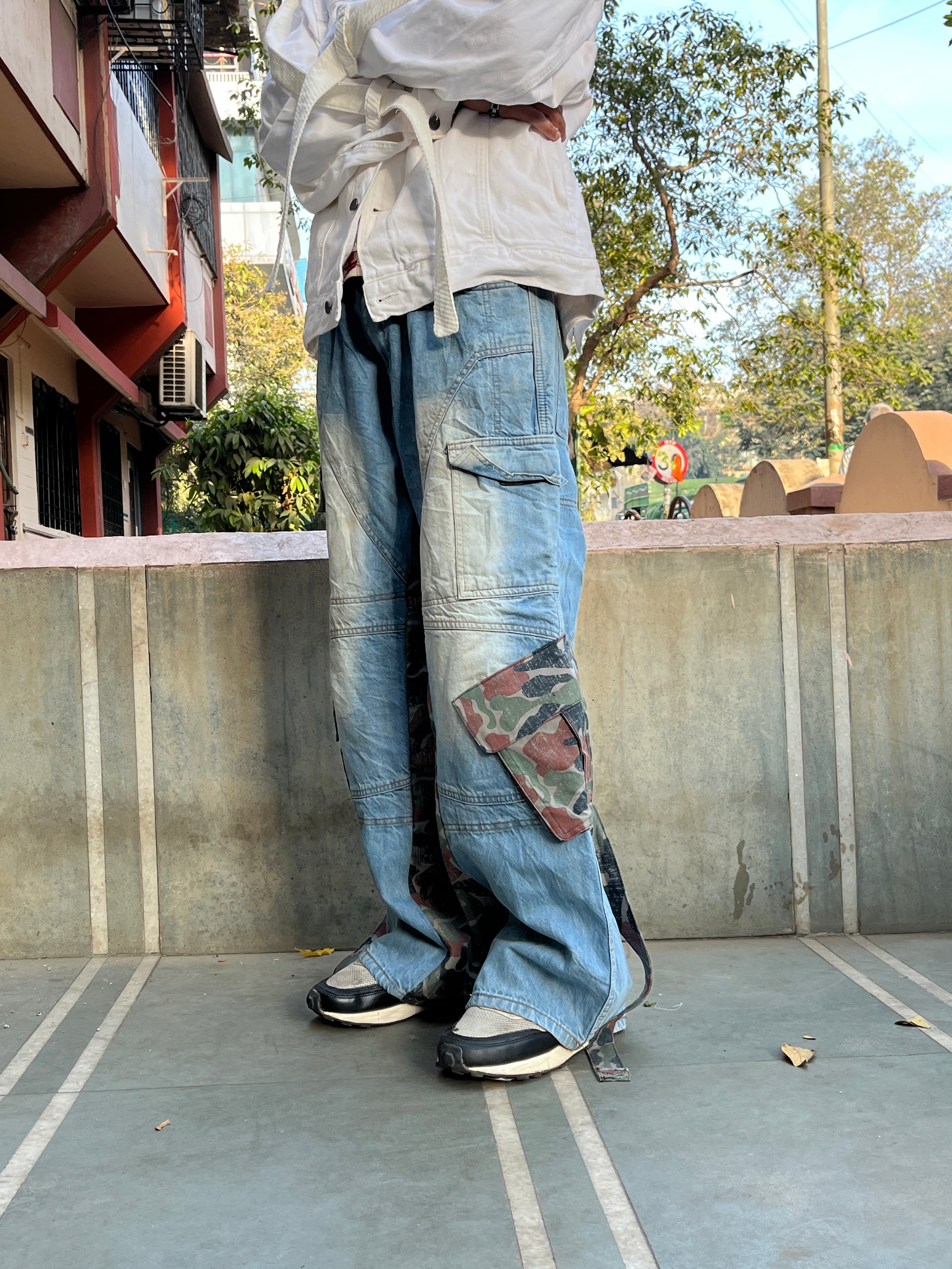 Dirty Camo Reconstructed Denim