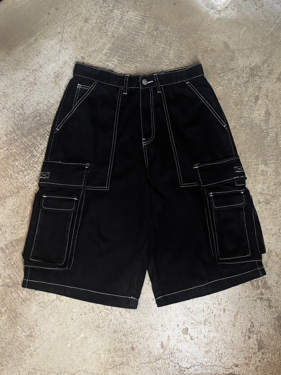 Contrast Stitch Jorts