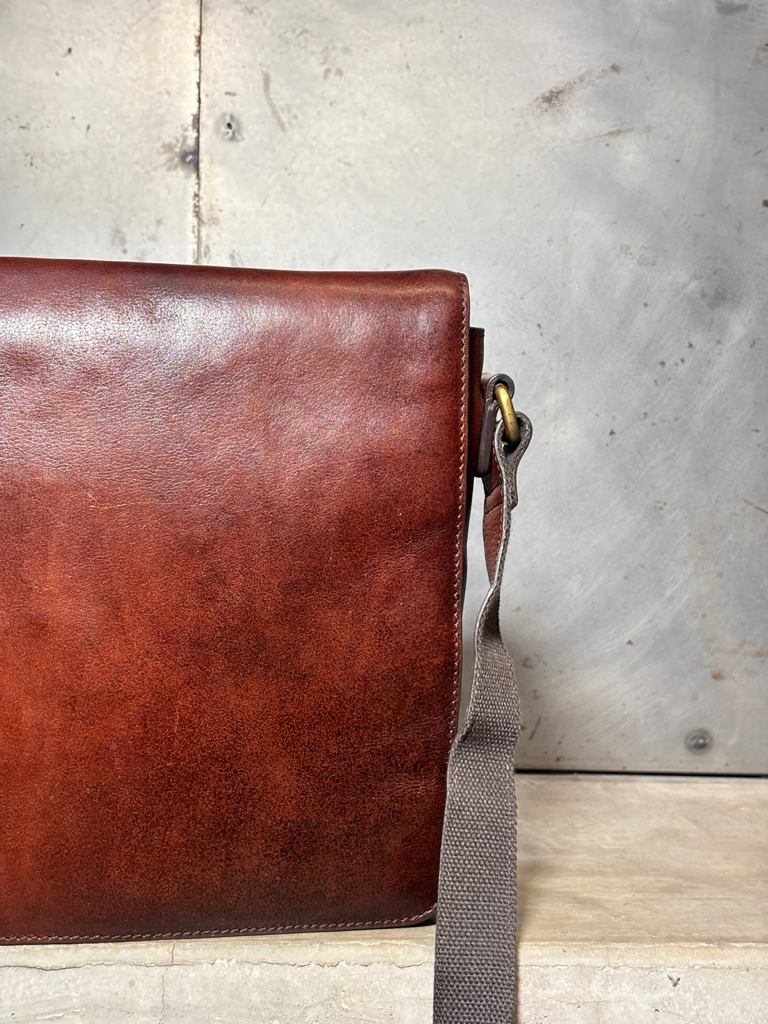 Leather Sling Bag (Brown Hue)