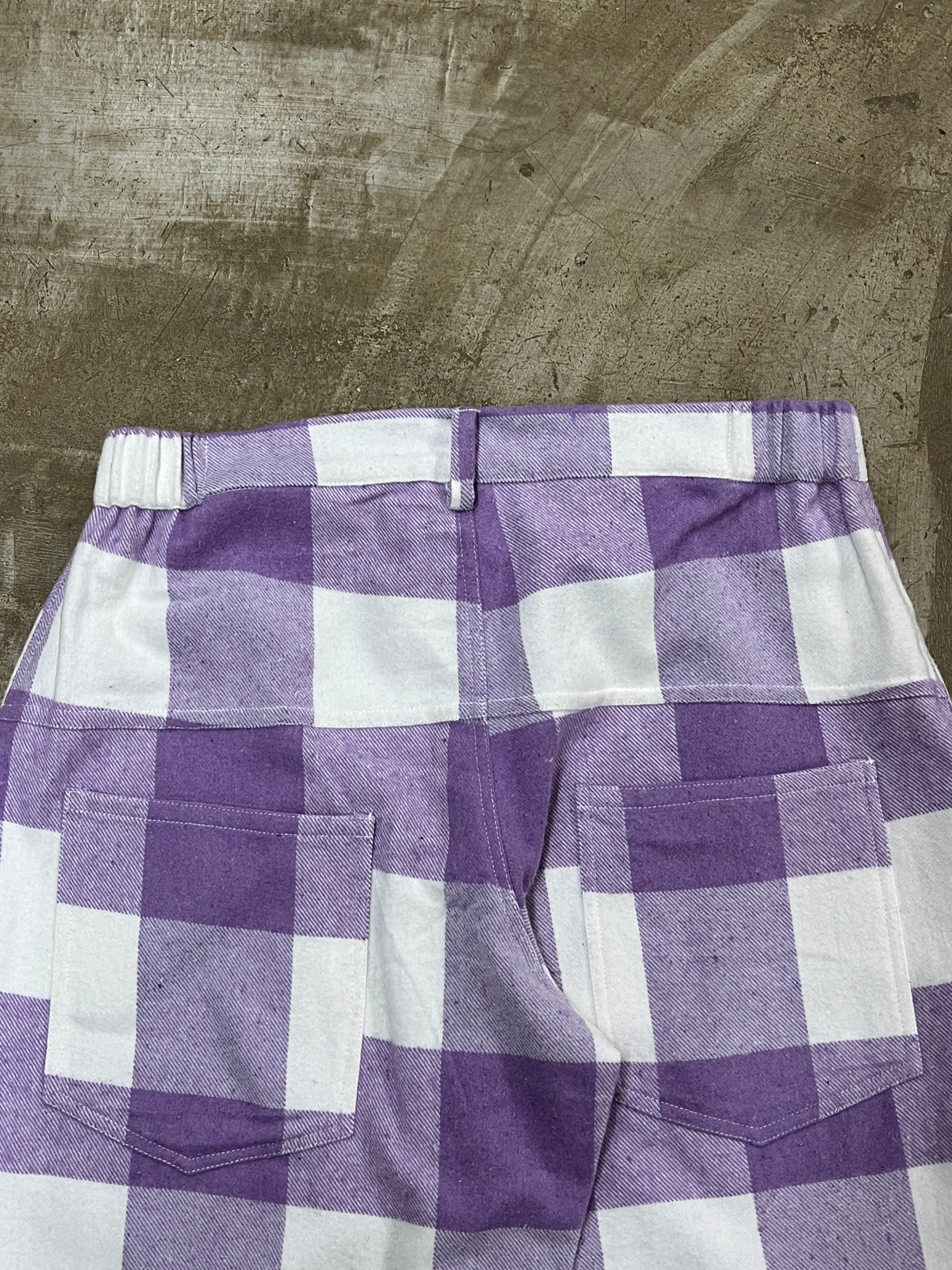 UG FLANNEL PANTS (LAVENDER & WHITE)