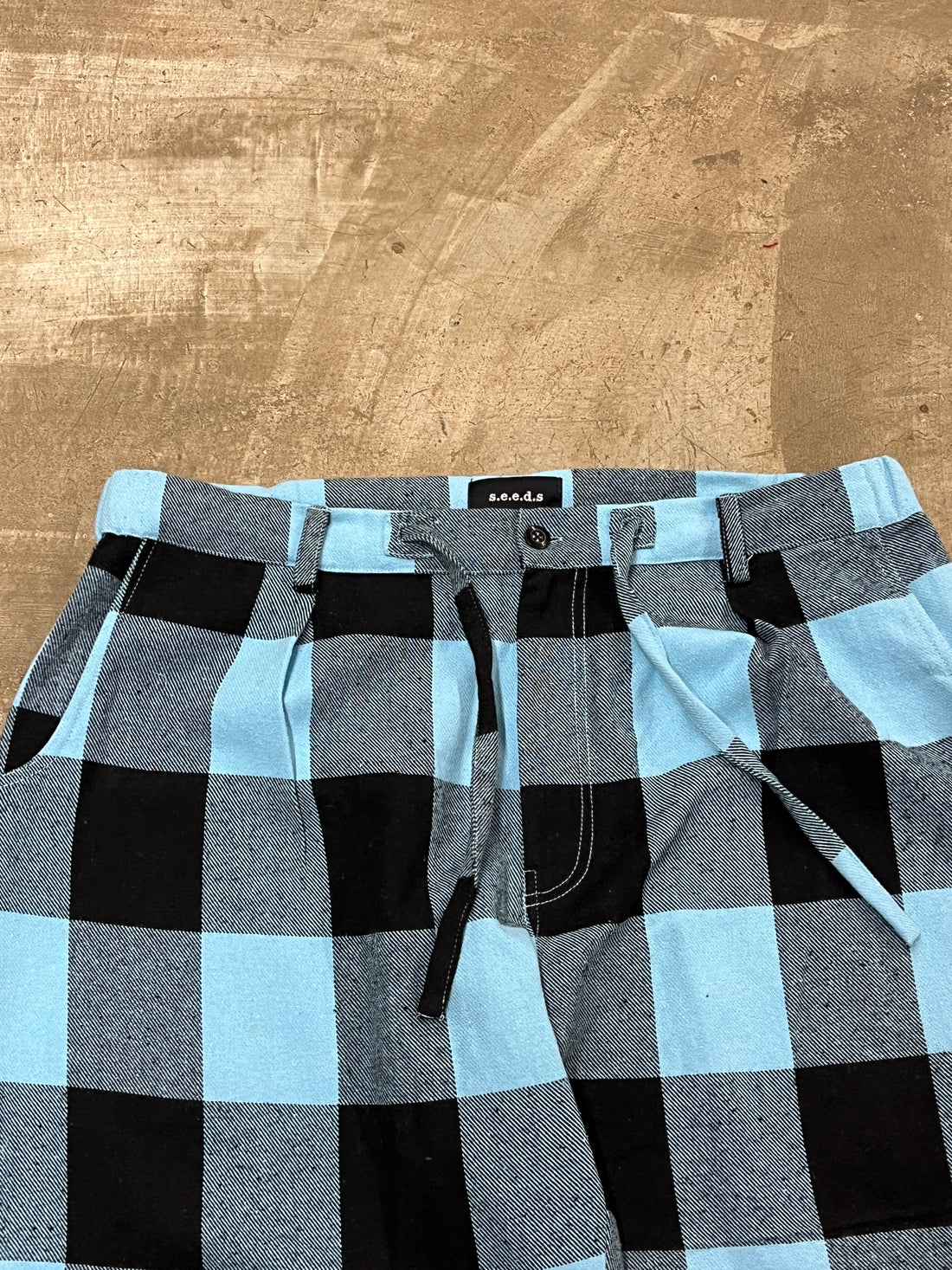 UG FLANNEL PANTS (SKY BLUE & BLACK)