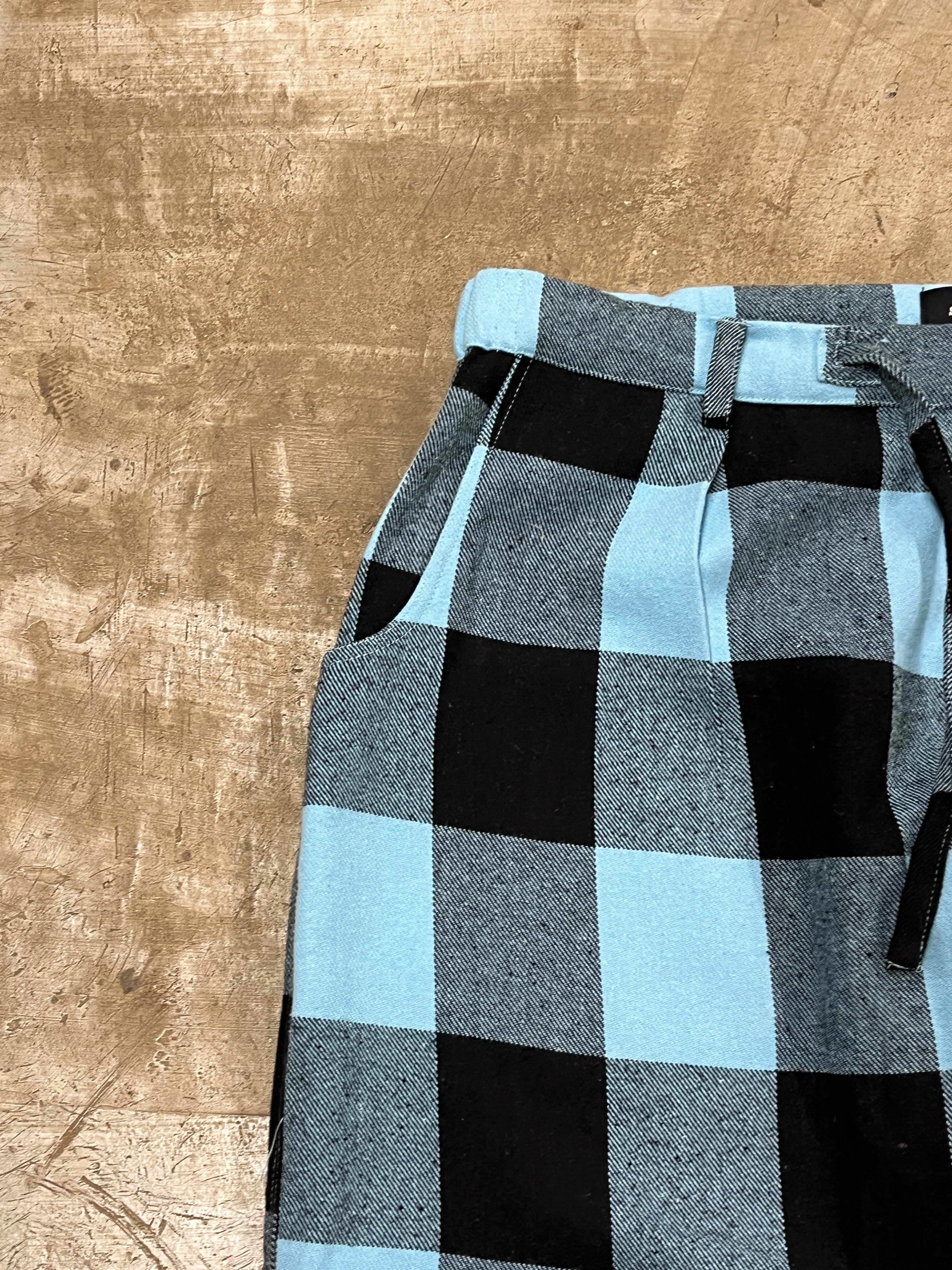 UG FLANNEL PANTS (SKY BLUE & BLACK)