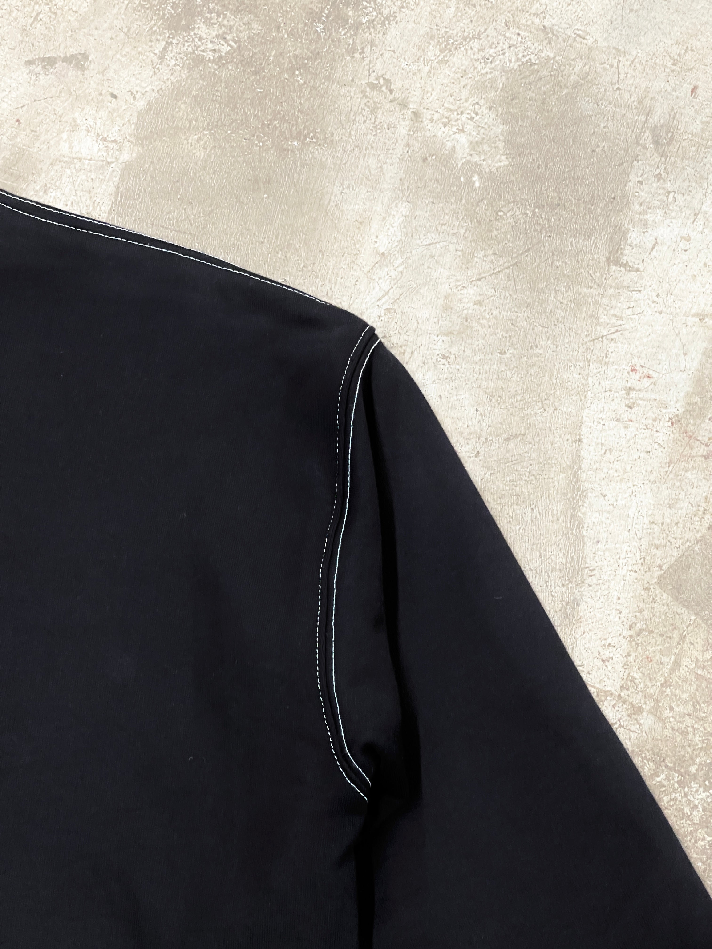 CONTRAST STITCH SWEATSHIRT (BLACK)