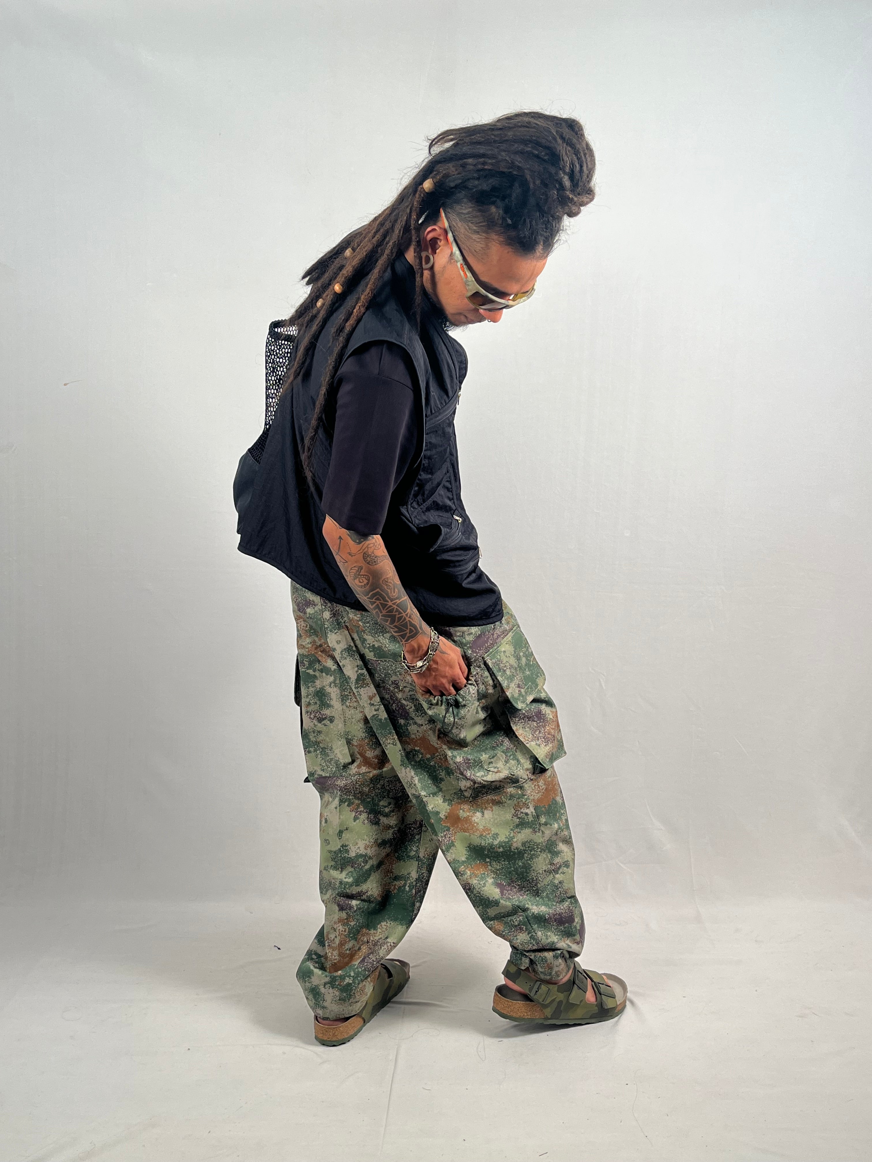 Camo Cargo Pants - Sugar Green