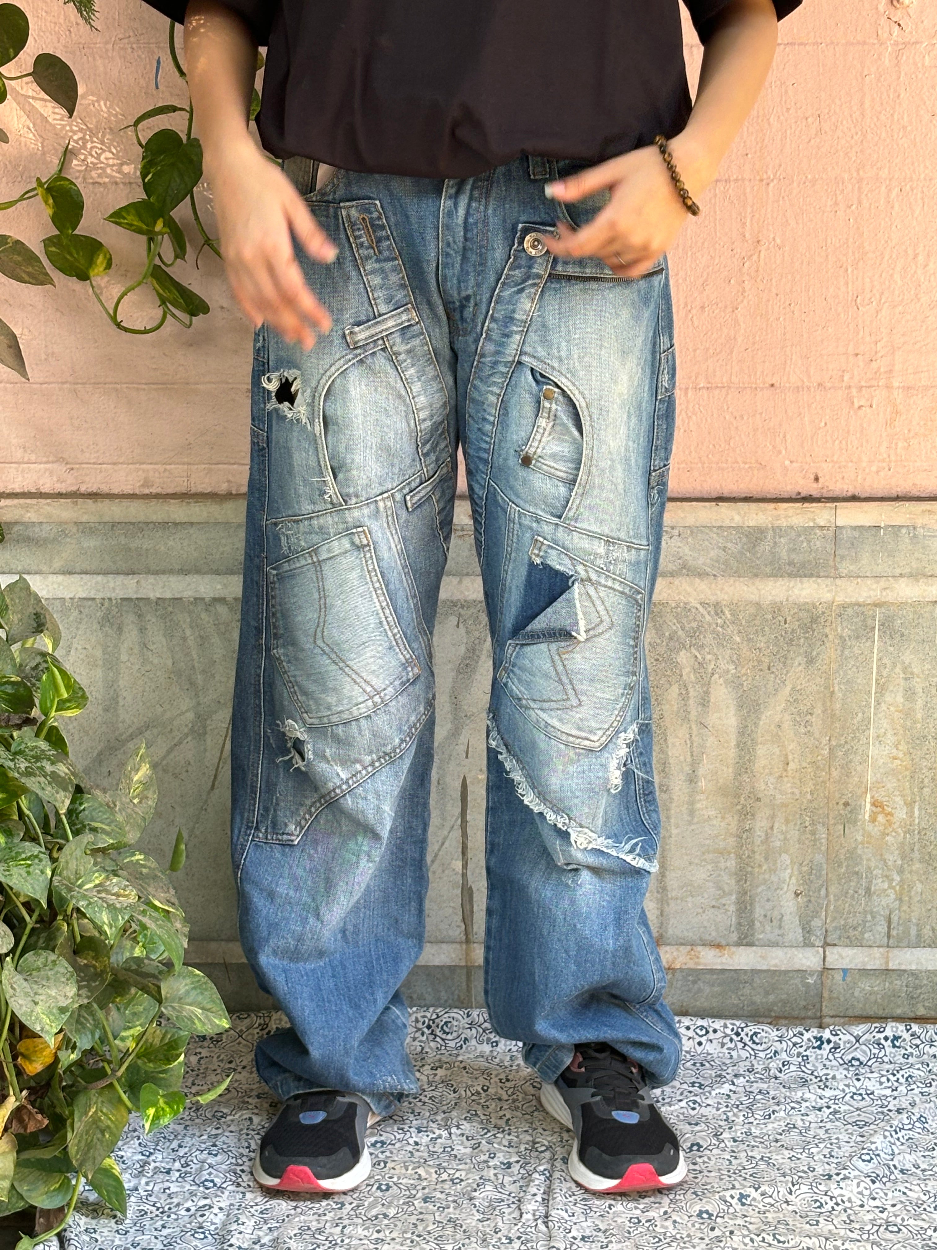 Shaping Skinny Regular Jeans - Dark denim blue rugged rinse - Ladies | H&M  IN