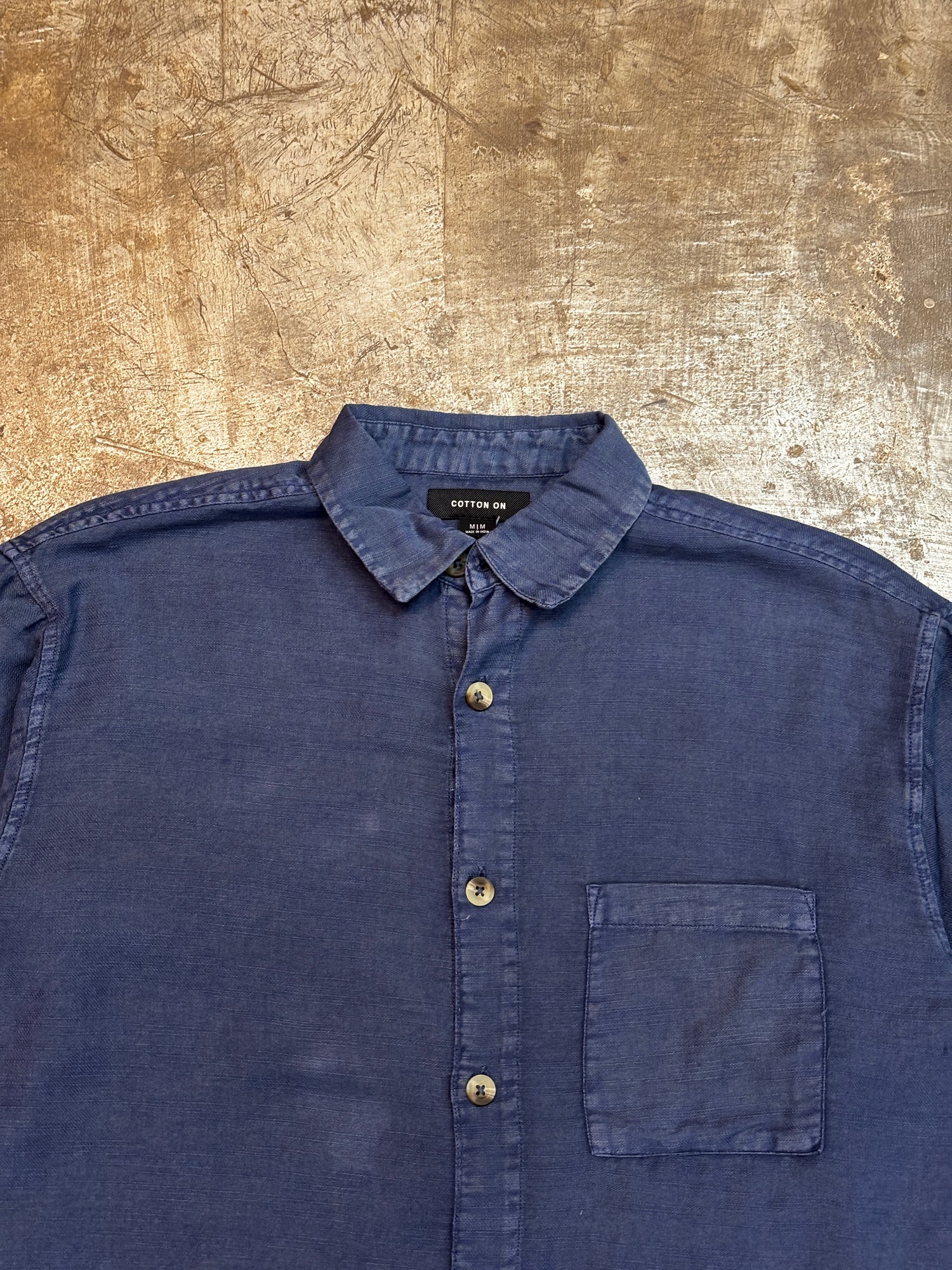 CROPPED FULL SLEEVE SHIRT (BLUE)