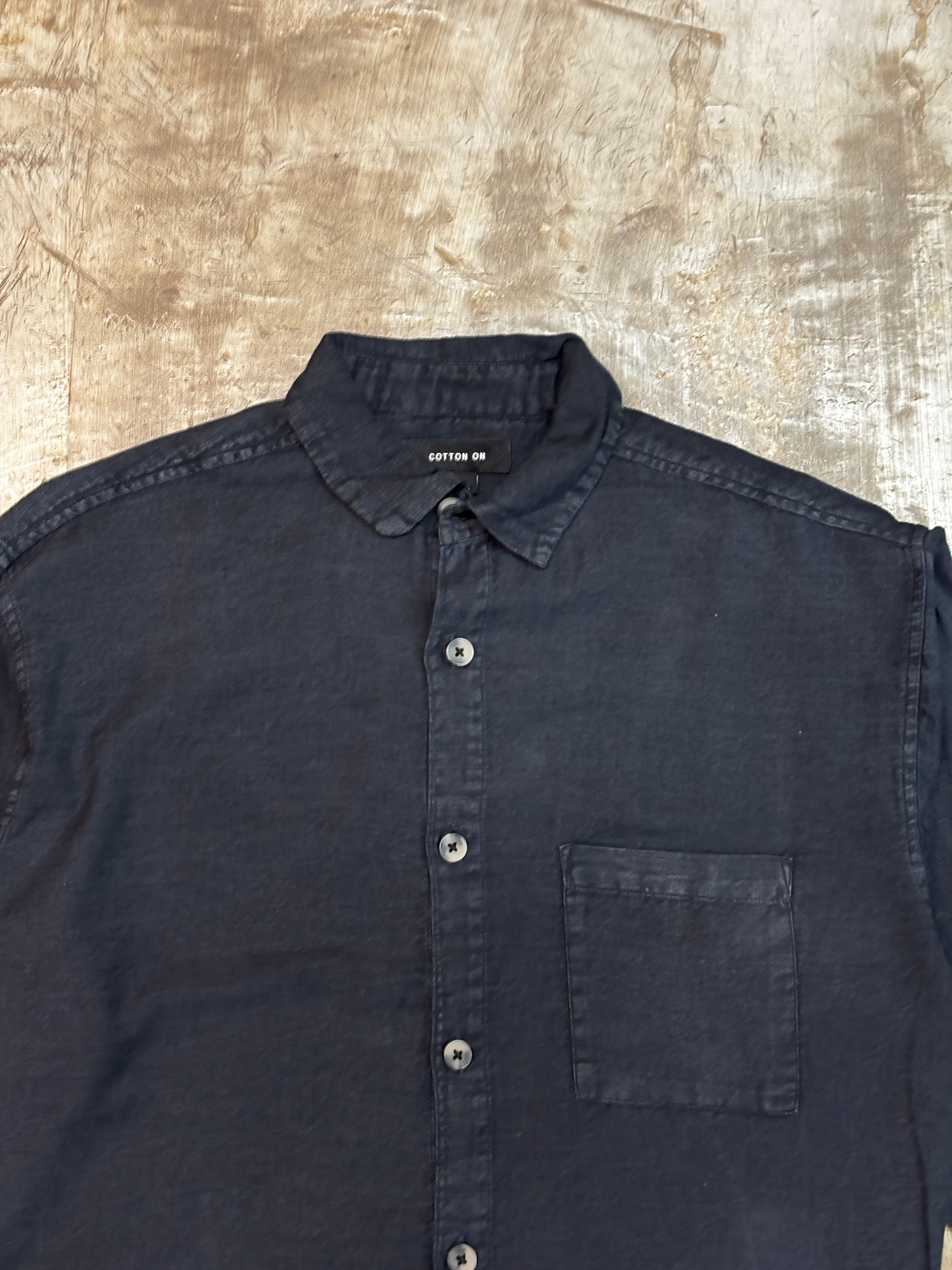 CROPPED FULL SLEEVE SHIRT (BLACK)