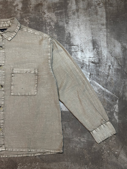 CROPPED FULL SLEEVE SHIRT (STONE)