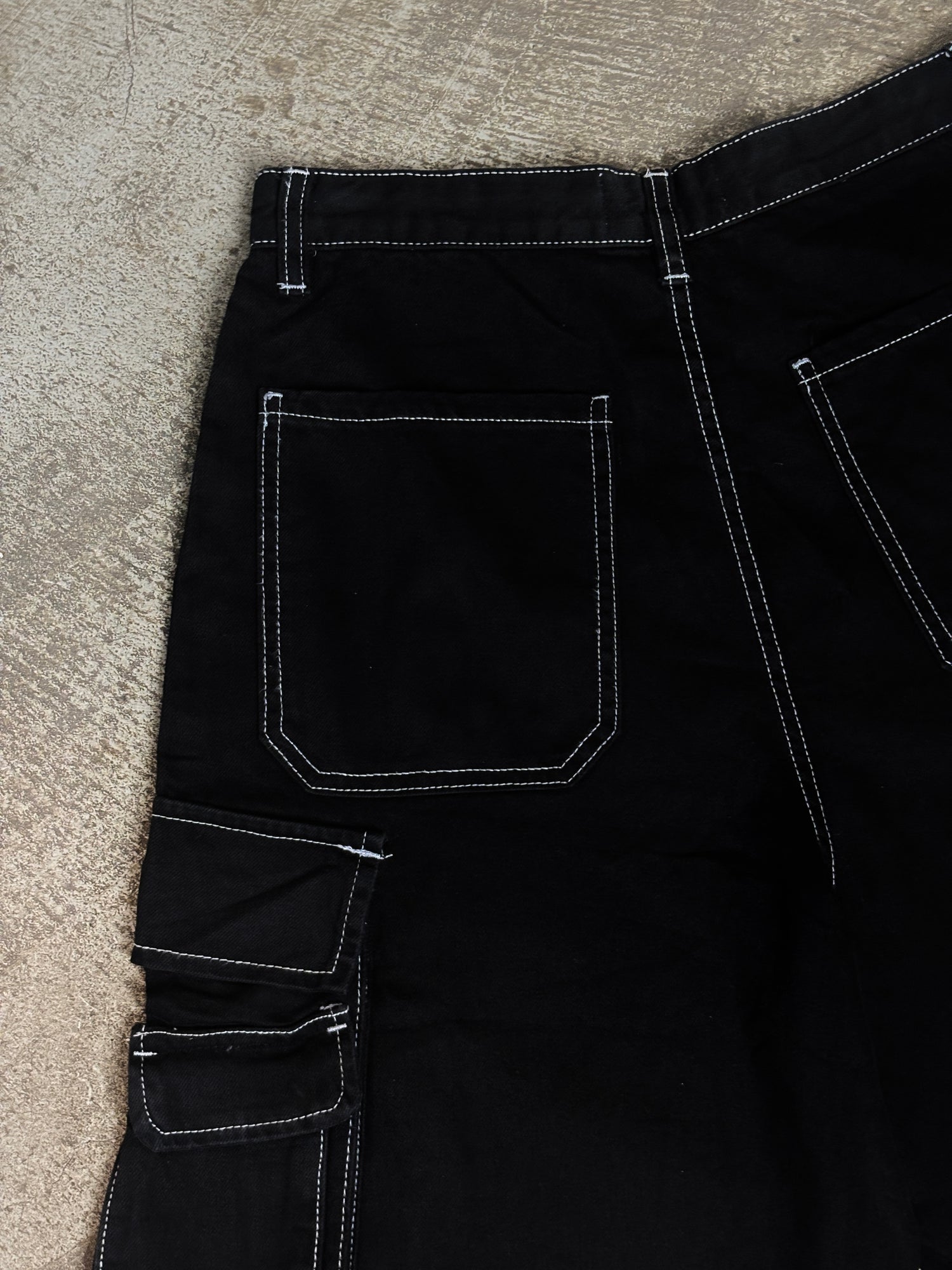 Contrast Stitch Jorts