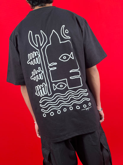 &quot;The Flow&quot; Tee - Black