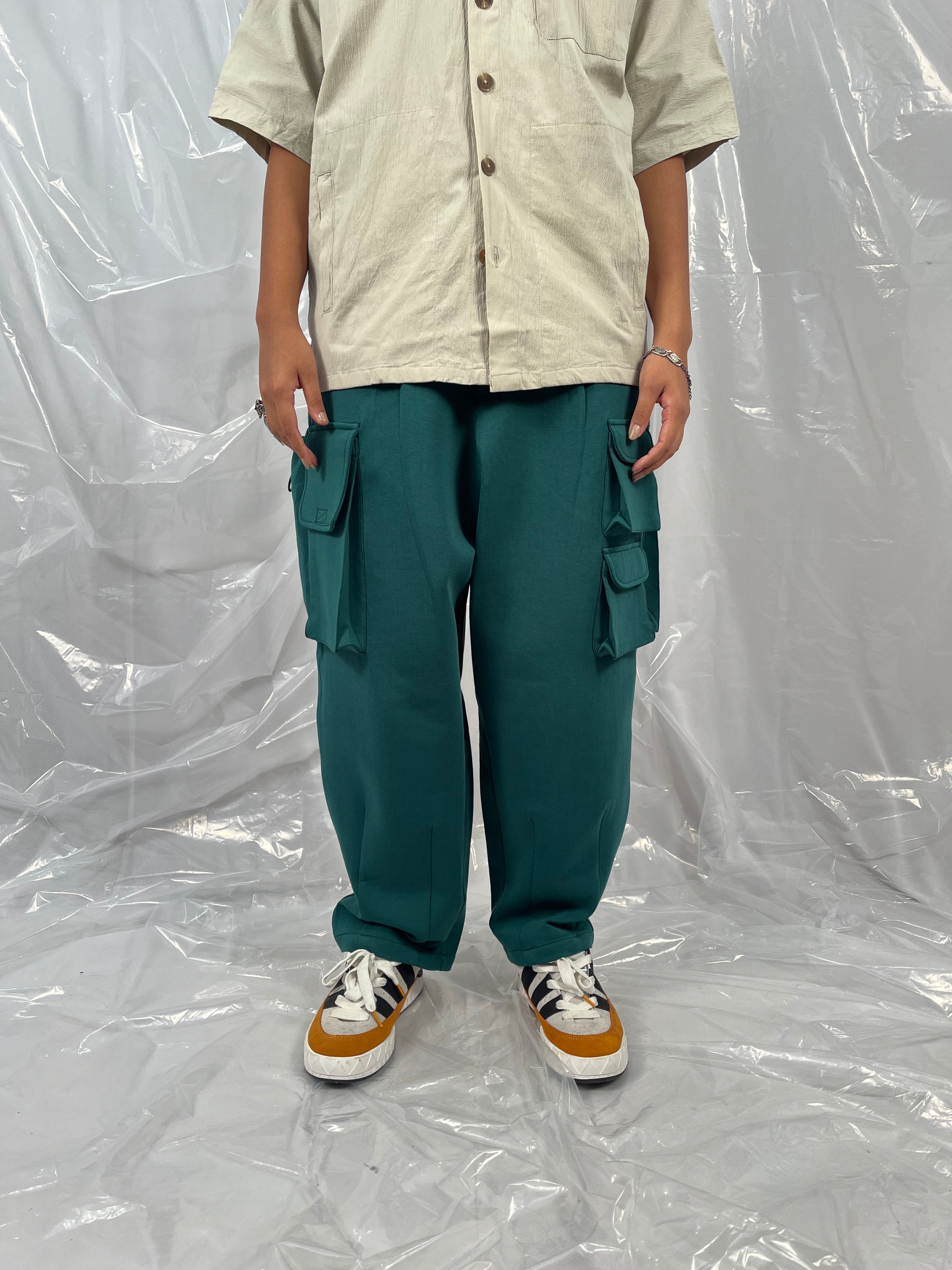 Weighty cargo pants - Pine Green