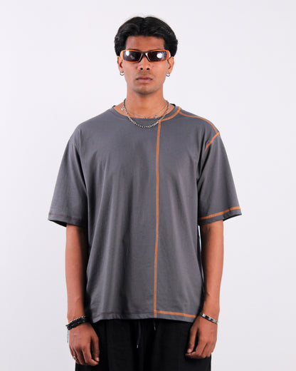 Contrast Thread Tee (Dark Grey)