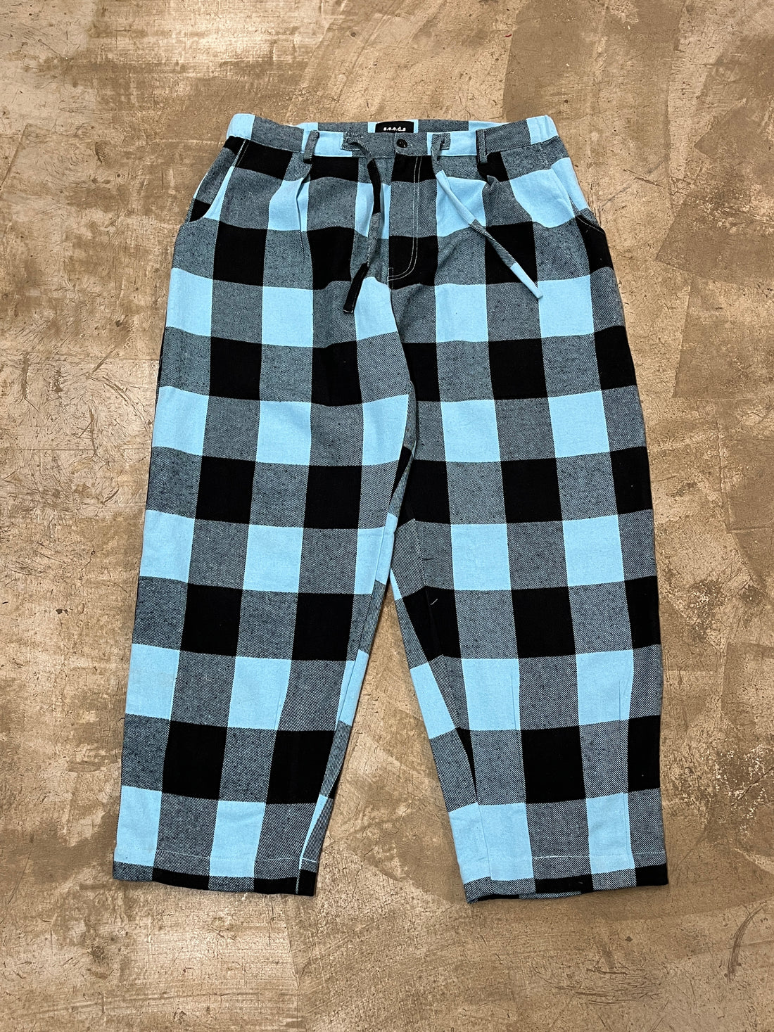 UG FLANNEL PANTS (SKY BLUE & BLACK)