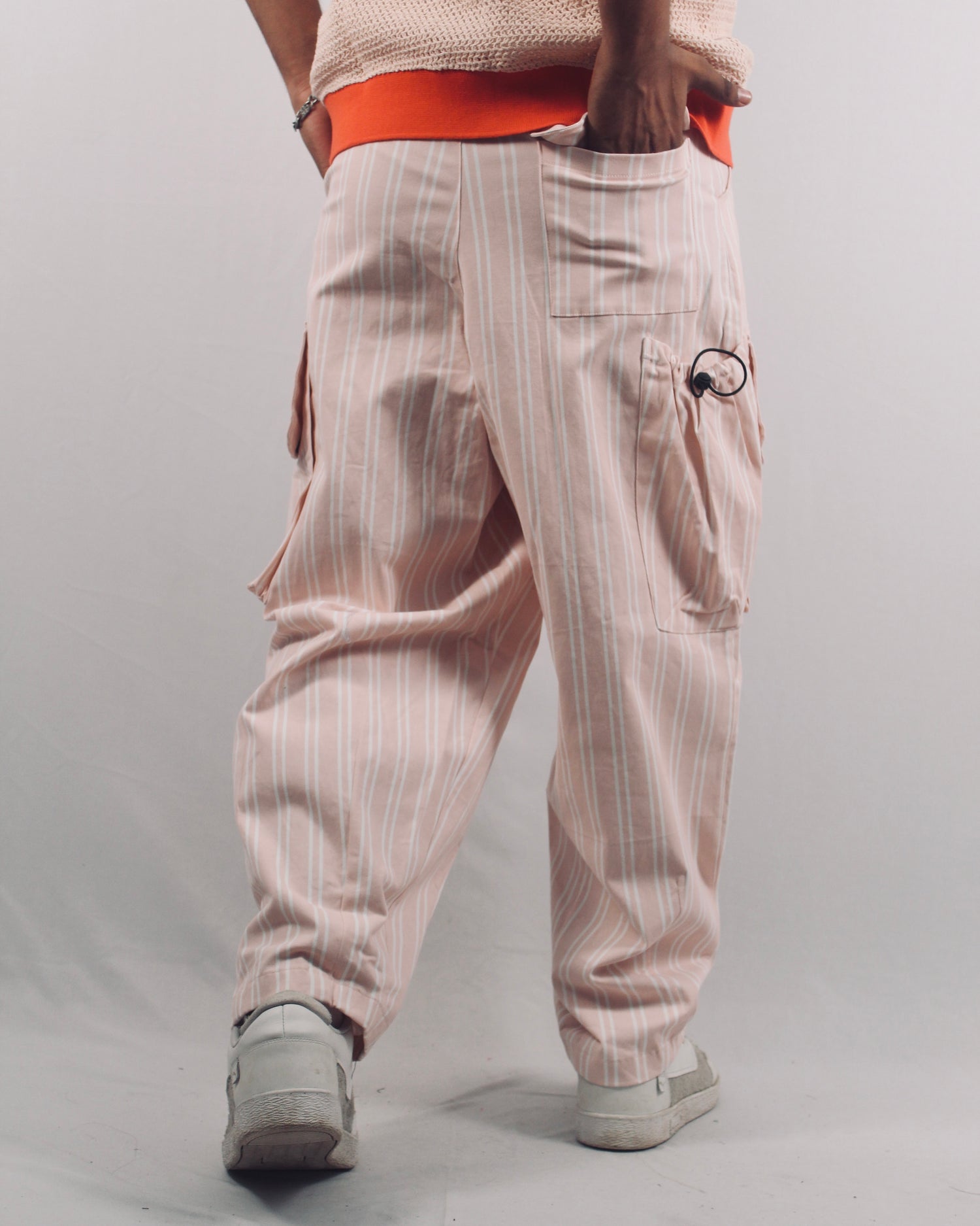 Light Pink Linear Cargo Pants