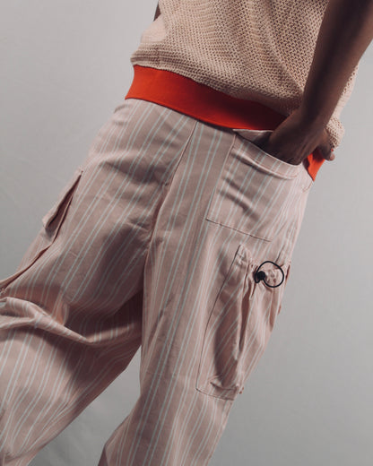 Light Pink Linear Cargo Pants