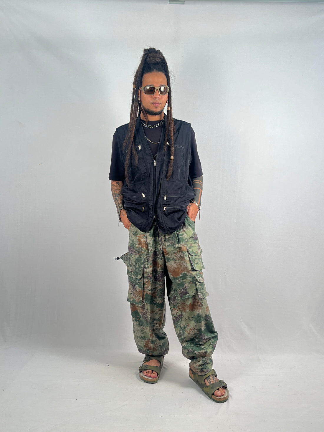 Camo Cargo Pants - Sugar Green