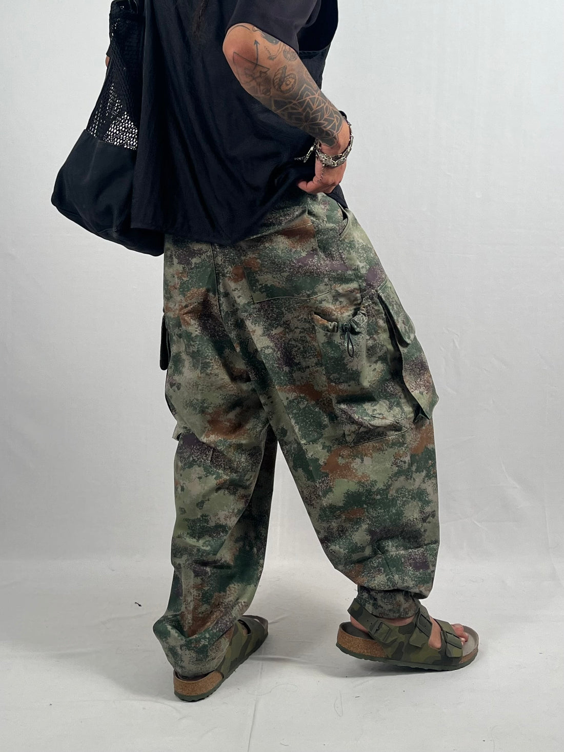Camo Cargo Pants - Sugar Green