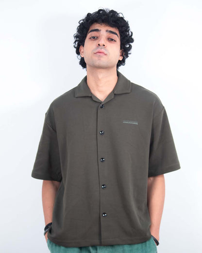 &quot;Fossil Shirt&quot; - Olive Green