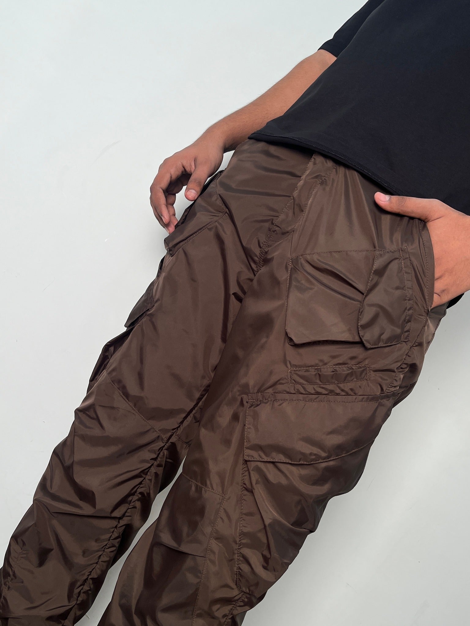 Mens Cargo Pants Hip Hop Techwear Harem Pant Jogger Sweatpants with Pockets  Jogging Punk Black X-Large